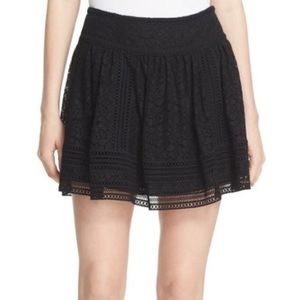 Joie black lacey skirt, size 0